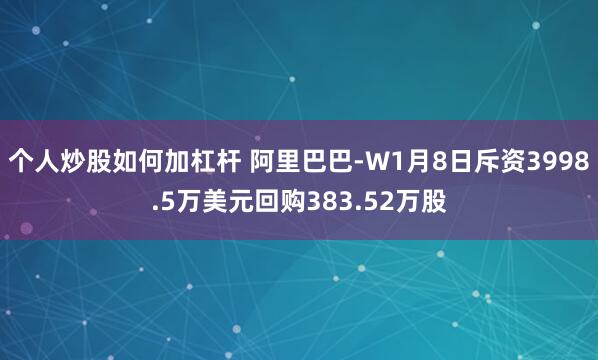 个人炒股如何加杠杆 阿里巴巴-W1月8日斥资3998.5万美元回购383.52万股